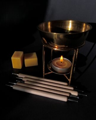 vėlykinių kiaušinių marginimo rinkinys su žvakide