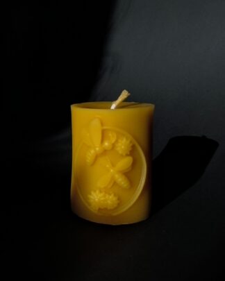 Žvakė cilindaras „bitė žieduose" (copy)